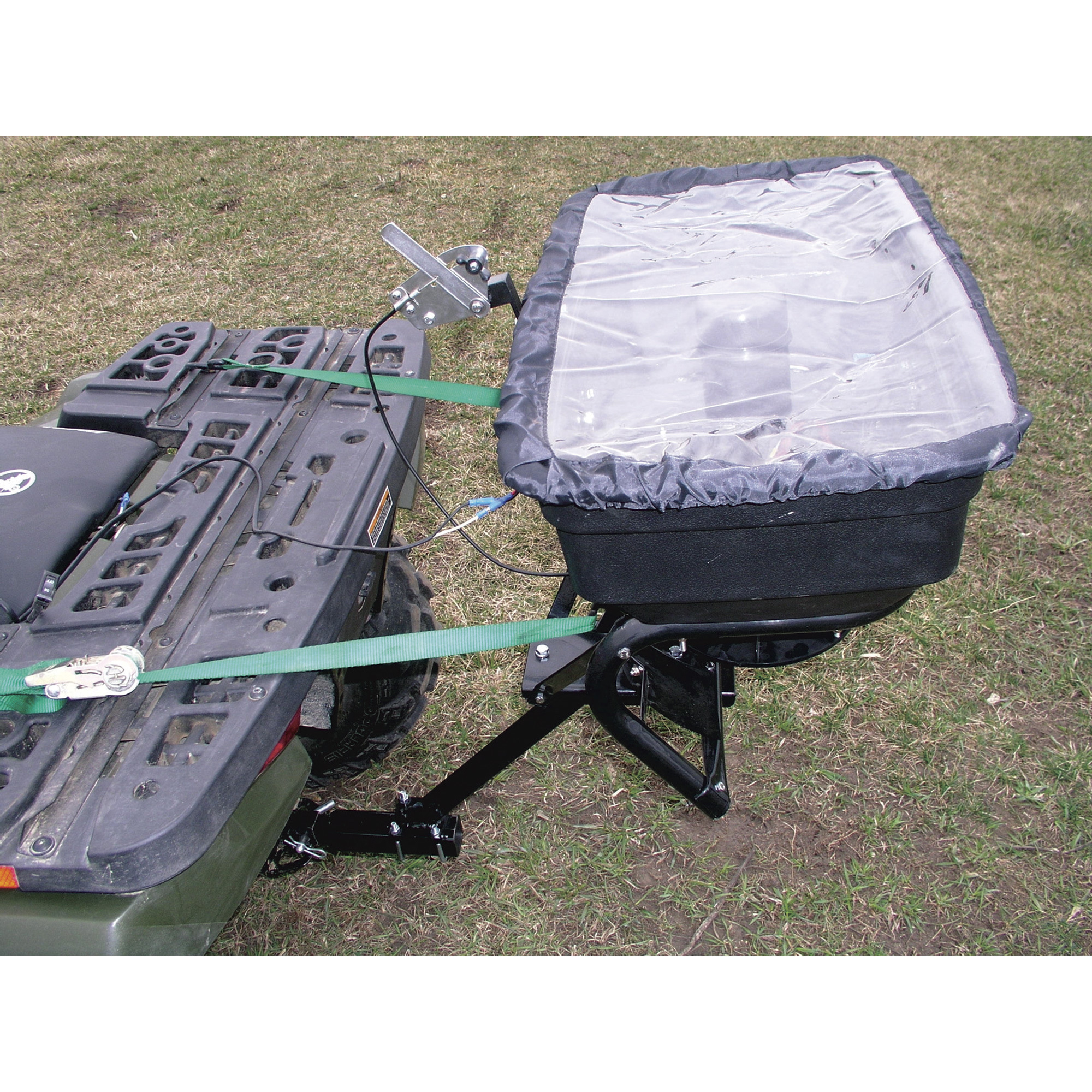 Field Tuff 12 Volt ATV Hitch-Mount Spreader - 125-Lb. Capacity, 16-Gallon Poly Hopper, Model# AS-125ATV12